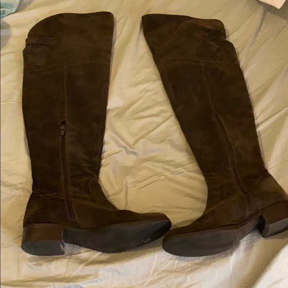 phillips Shoes - Brown suede above knee boots